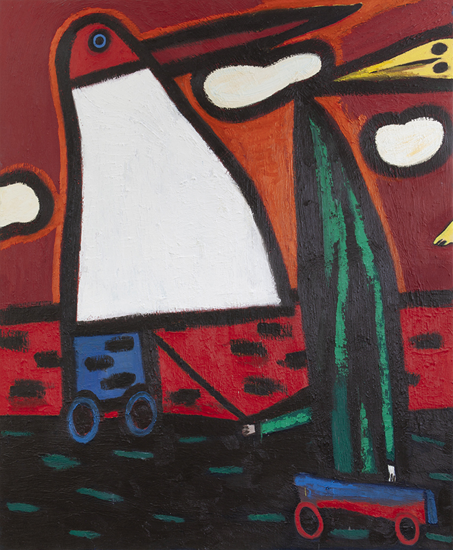 Two Riders, Three Clouds and One Foot